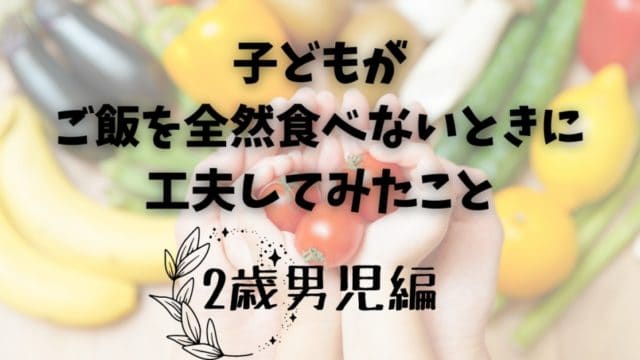 子どもがご飯を全然食べないときに工夫してみたこと