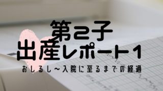 第2子出産レポート1